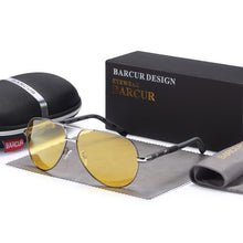 Load image into Gallery viewer, BARCUR Aluminum Magnesium Men's Sunglasses Men Polarized Coating Mirror Glasses oculos Male Eyewear Accessories For Men
